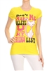 Wholesale Women T-Shirts C-132-yellow (6 pc)