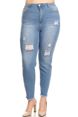 Plus size Cropped SKINNY JEANS JBBA-802 (6 PC)