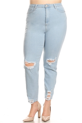 Plus size Cropped SKINNY JEANS JBBA-805 (6 PC)