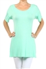 Wholesale Short Sleeve T-Shirt Dress PRR-8451-Mint
