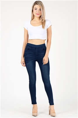 Mid-rise distressed pull-on Jeggings jeans (BAJV-30903-Juniors) 6pcs