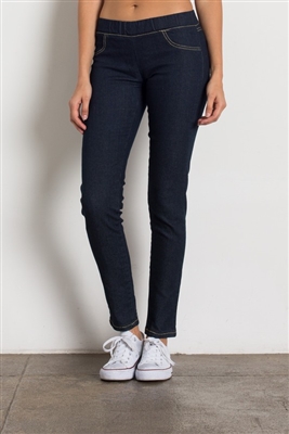 Pull-on Denim Jeggings jeans (JG003-NAVY) 6pcs