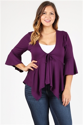 PLUS SIZE BABY-DOLL CARDIGAN TOP 4093X-SAMPLE