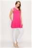 Solid Tank Tunic with side pockets 81002-Coral-(6 PC)