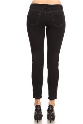 Women 5 pockets classic Denim jeans AMM550-Black(13PC)