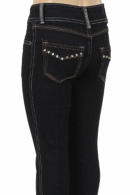 Fashion Design Hight Sreeet Wholesale Black Denim Girls Jeans