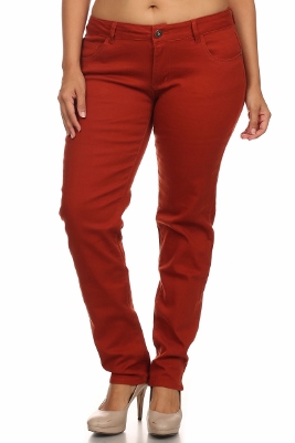 Plus Size Cotton Stretch Jeans COPB-Rust (12 pc)