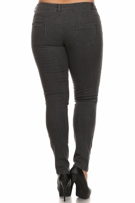 Plus Size Jeans EPSB-021-Charcoal