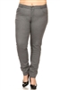 Women Plus Size Pants GPSB-010-Gray