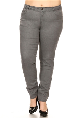 Women Plus Size Pants GPSB-010-Gray