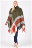 Plus Size Pull over Poncho KT2001P-Olive
