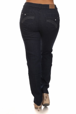 Wholesale jeans plus size LPSB-4015-Navy