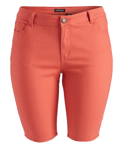 Plus Size colored twill Bermuda pants NBB-108-SAMPLE