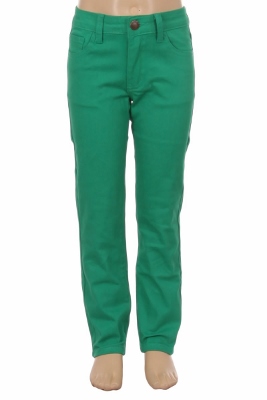 Girls Solid 5 Pocket Classic Pants NCSP-200 Green