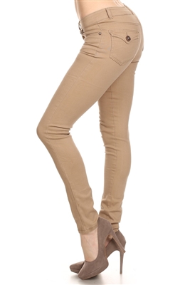 Solid Basic Pants NSP-102-Khaki