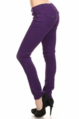 Solid Basic Pants NSP-102-Purple