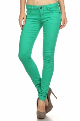 Wholesale Pants Basic 5 Pockets NSP-103 Green