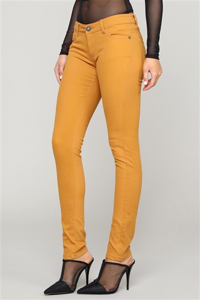 Wholesale Pants Basic 5 Pockets NSP-103 Mustard