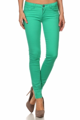 Wholesale Pants Basic 5 Pockets NSP-111-Green