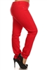 Plus Size Cotton Stretch Pants NSPB107-Red