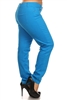 Plus Size Cotton Stretch Pants NSPB107-Turquoise