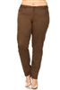 Plus Size Cotton Stretch Pant PK-226-Brown