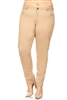 Plus Size Cotton Stretch Pant PK-226-Khaki