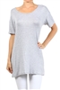 Wholesale Short Sleeve T-Shirt Dress PRR-8451-Gray