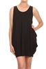 Sleeveless Basic solid dresses SLD-2005-Black