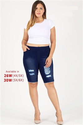 Wholesale plus size denim shorts