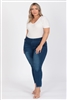 Plus Size Mid-rise Denim Jeggings pants TYEP-7300-DK-BL(6 PC)