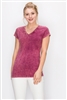 Mineral Washed Tee Burgundy (Top-T1)