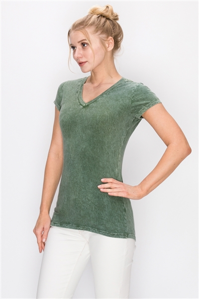 Mineral Washed Tee Teal (Top-T1)