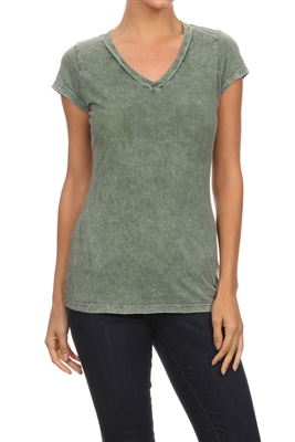 Mineral Washed Tee Teal (Top-T1)