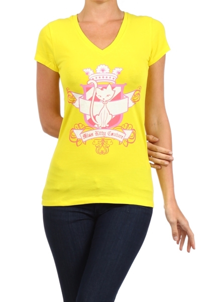 Wholesale Top V-119-YELLOW