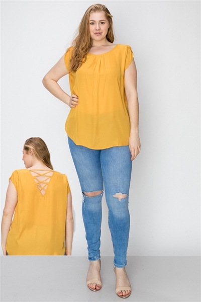 Wool Dobby Plus Top WT803X-Mustard-(6 PC)