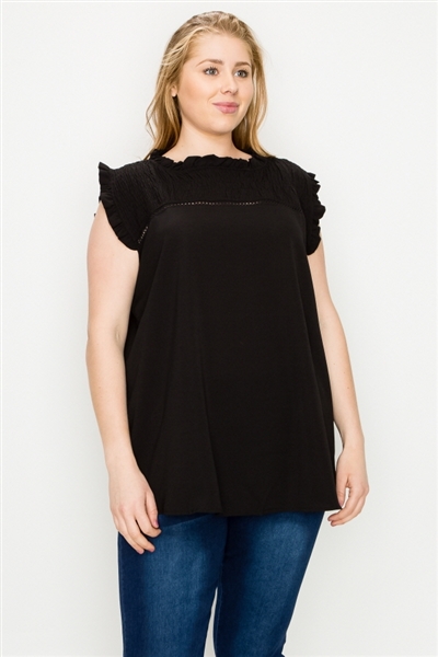 wholesale plus size tops smocked tops