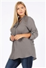 Wool Dobby Plus Top WT809X-Gray(6 PC)