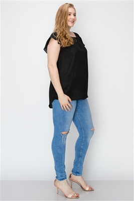 Wool Dobby Plus Top WT813X-Black(6 PC)